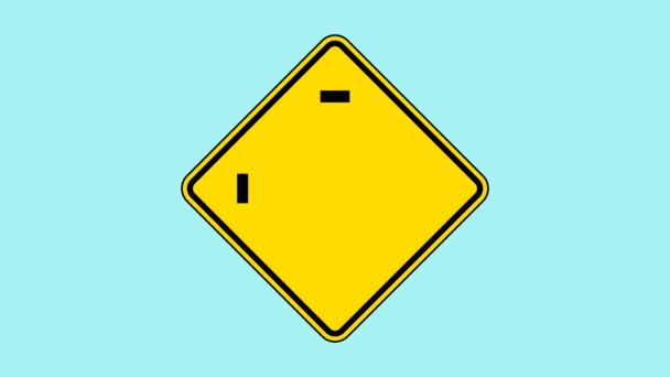 Animated Yellow Sign Saying Cross Road Intersection Add Life Appeal — Stockvideo