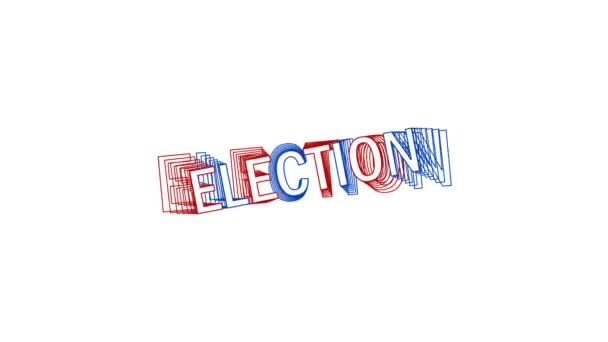 Voici Typographie Cinétique Animée Mot Election Avec Effet Écho Motion — Video