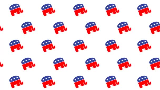 Animated Democratic Party Represented Donkey Pattern Echo Motion Effect Add — Video Stock
