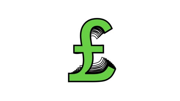 Animated Kinetic Typography Pound Money Sign Echo Motion Effect Add — Video