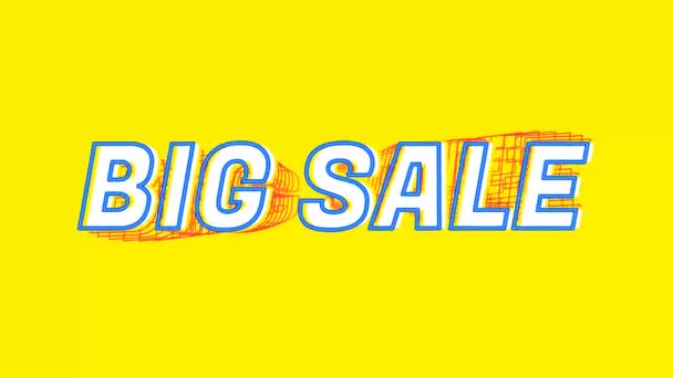 Dit Geanimeerde Kinetische Typografie Van Fase Big Sale Met Het — Stockvideo