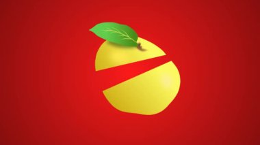 This is the animated yellow apple fruit being cut in two pieces. Add life and appeal to your visual creative work today!  Art Allure Animations: 