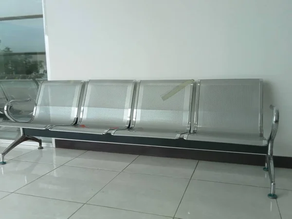 Waiting Room Prepared Hospital Patients Rows Empty Seats — Fotografia de Stock