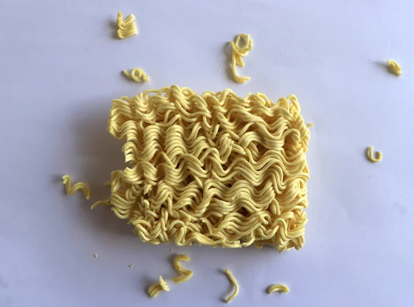 Dry Instant Noodles White Background Fast Food Modern Food — ストック写真