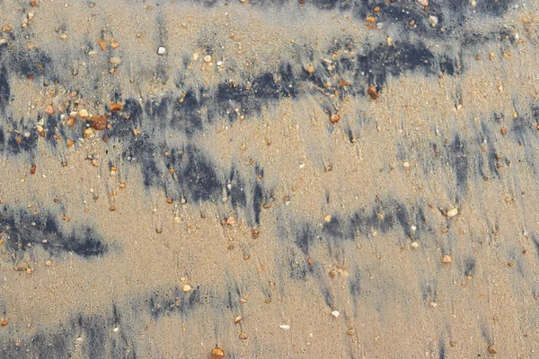 Vista Areia Mistura Branca Preta Textura Praia Para Fundo — Fotografia de Stock