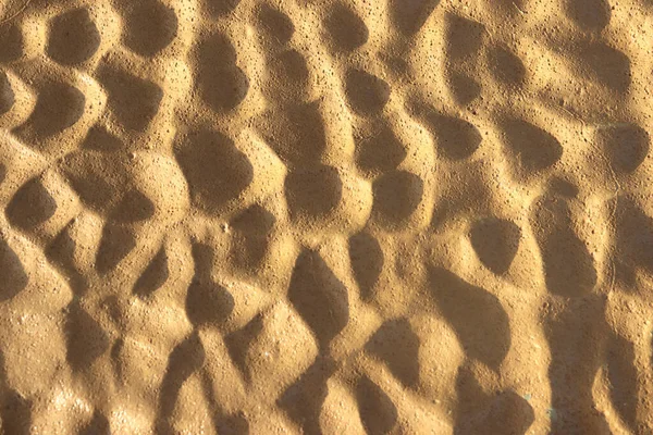 Wave Shaped Sand Due Flow River Water — Photo