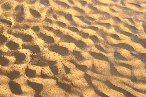 Wave Shaped Sand Due Flow River Water — Fotografia de Stock