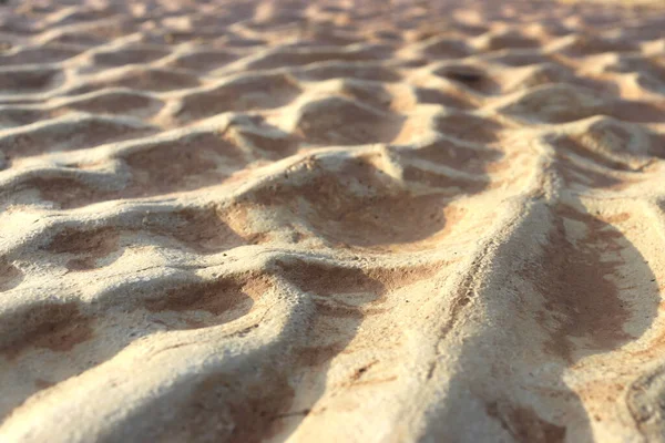 Wave Shaped Sand Due Flow River Water — Foto de Stock