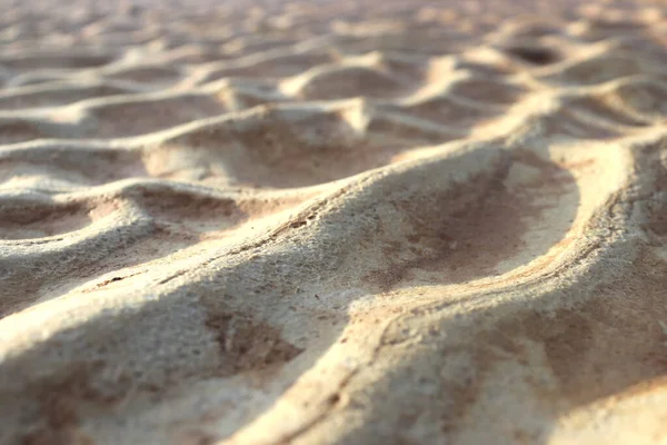 Wave Shaped Sand Due Flow River Water — Photo