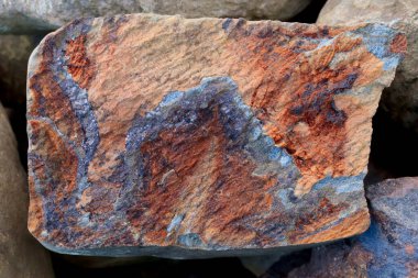 Tortul kayanın iç tabakası. Taş arkaplan.