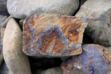 Tortul kayanın iç tabakası. Taş arkaplan.