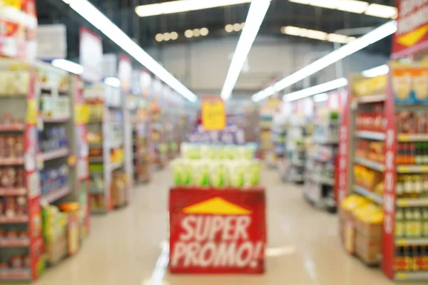 Abstrak Unschärfe Supermarkt Dan Toko Ritel Pusat Perbelanjaan Interior Untuk — Stockfoto