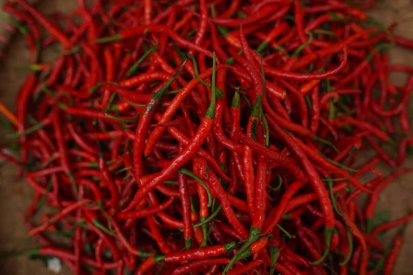 Red Chili Background Selective Focus — Zdjęcie stockowe