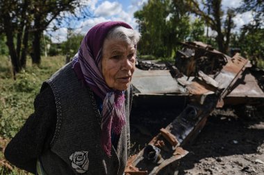 Husarivka, Izyum district, Kharkiv Oblast. September 7, 2022. The front line is very close. The village is almost empty after russian  occupation at the beginning of the war. Shelling still goes on. 