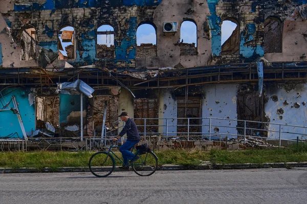 Izyum Regiunea Harkiv Ucraina După Ocupaţia Rusă Fără Electricitate Fără — Fotografie, imagine de stoc