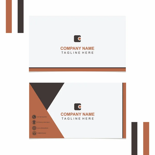 Business Card Template Corporate Brand Identity Design Free Vector — Fotografia de Stock