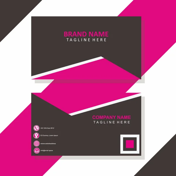 Business Card Template Corporate Brand Identity Design Free Vector — Stok fotoğraf