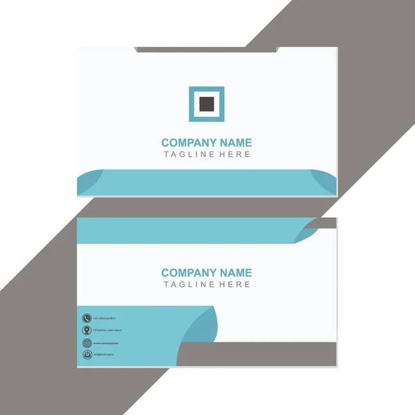 Business Card Template Corporate Brand Identity Design Free Vector — Foto de Stock