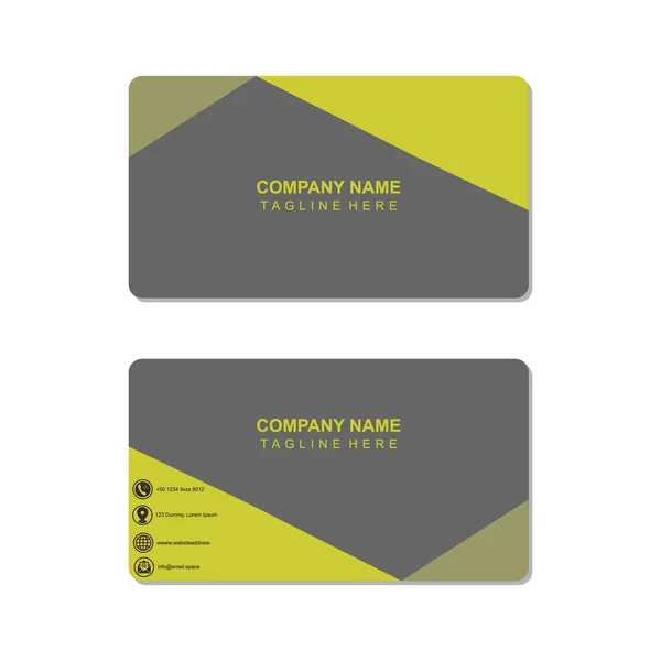 Business Card Template Corporate Brand Identity Design — Stock Vector