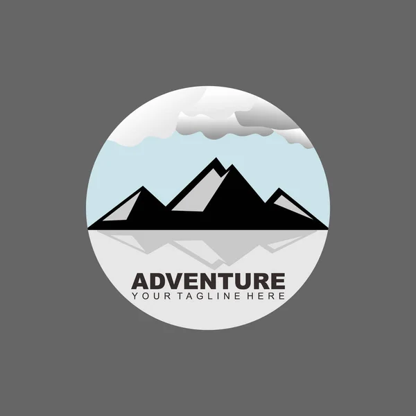 illustration of mountains with slightly cloudy weather