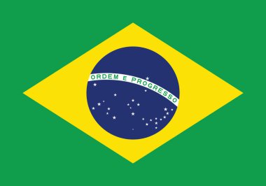 EPS 10 olarak Brezilya Ulusal Bayrak Vektör İllüstrasyonu. 1992 'de evlat edinildi.