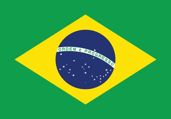 브라질의 National Flag Vektor Illustration Eps 1992 — 스톡 벡터