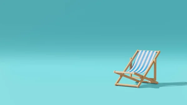 렌더링 Deck Chair Minimal Concept Summer Theme — 스톡 사진