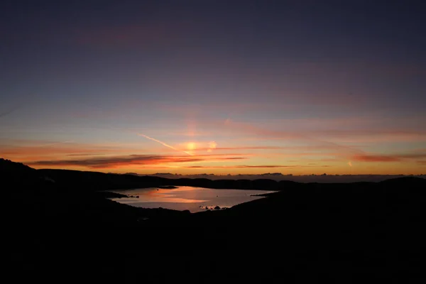 Holmavatn, Jaeren, Norveç üzerinde güzel bir günbatımı