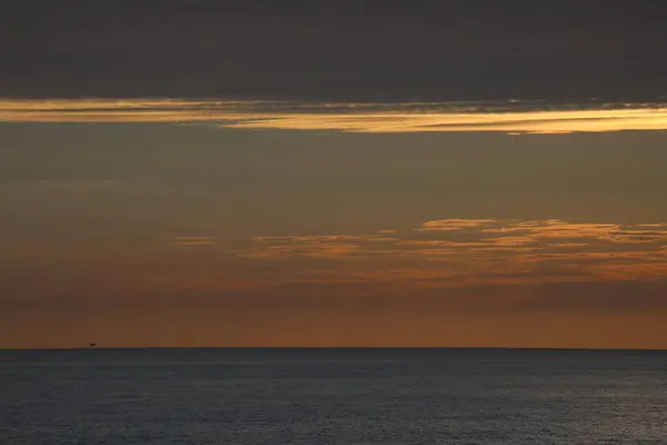 Cloudy Sunset Offshore North Sea — Foto Stock