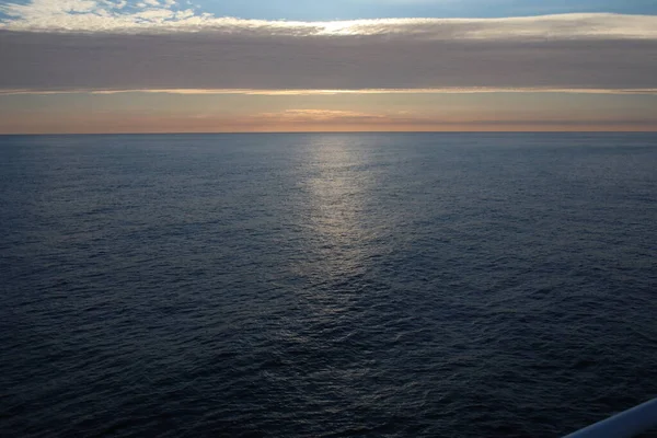 Cloudy Sunset Offshore North Sea — Foto Stock