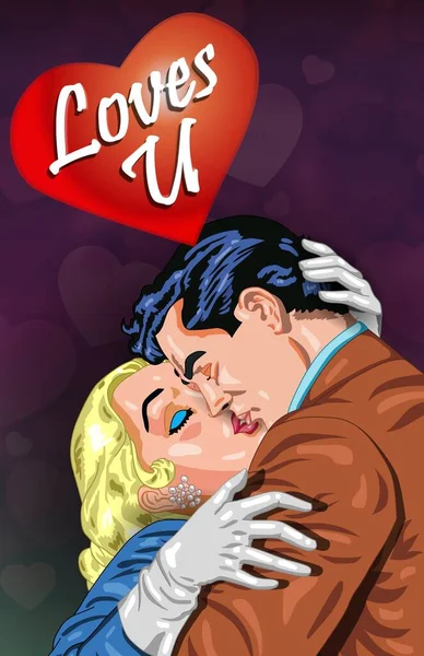 Fla - source file available - Love You - My Love - Illustration - Girl and Boy - Love - Hug and kisses - Romance - Sweetheart