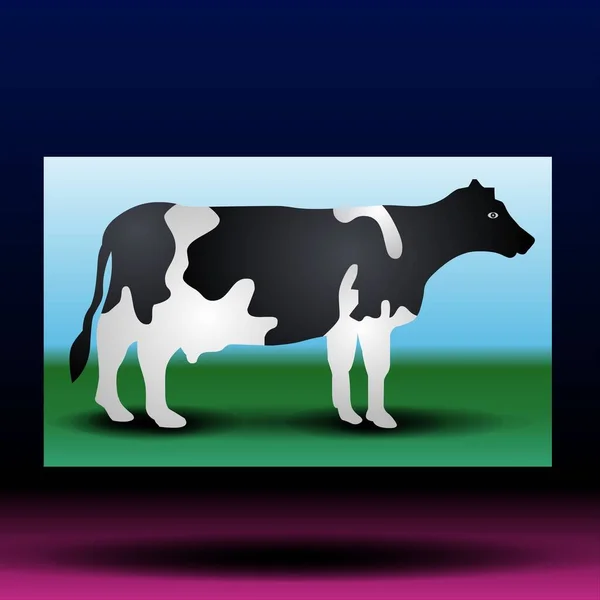 Fla - source file available - Black motley cow