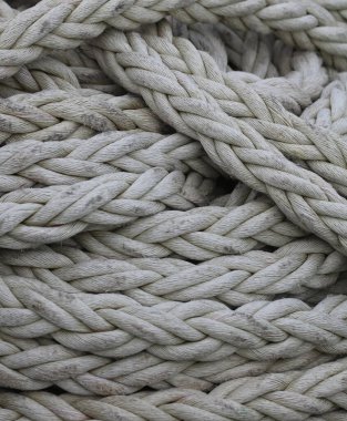 A huge coil of ferry rope