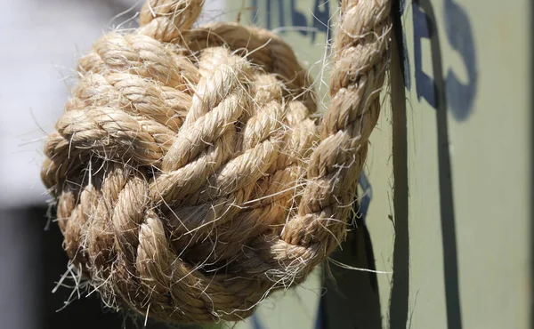 stock image A sailor's knot called a monkey knot