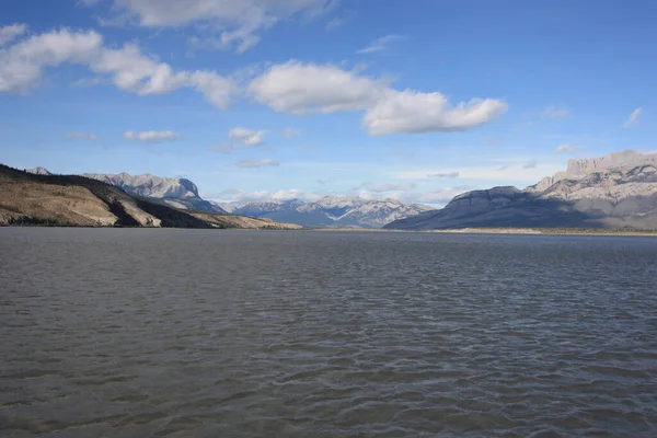 A lake among the mountains of Jasper National Park Canada.