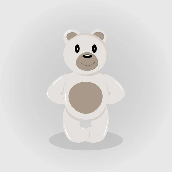 Teddy Bear White Color — Archivo Imágenes Vectoriales