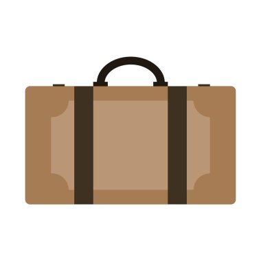 Suitcase. Luggage for travel. Isolated on white background. Vector illustration