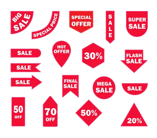 Sale Discounts Price Reductions Banners Sell Discount Offers Stickers Best — Stock Vector