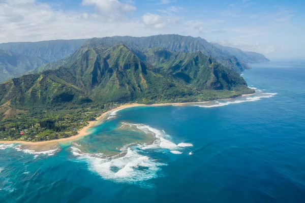 Beautiful Aerial View Kauai Napali Coast Hawaii — 스톡 사진