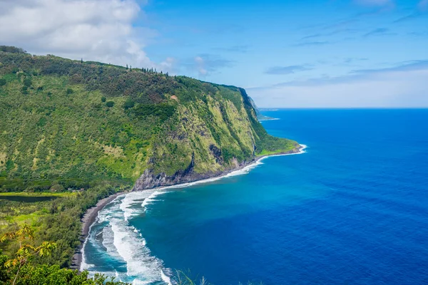 Hawaii Stunning Waipio Valley Pristine Beach Big Island — 스톡 사진