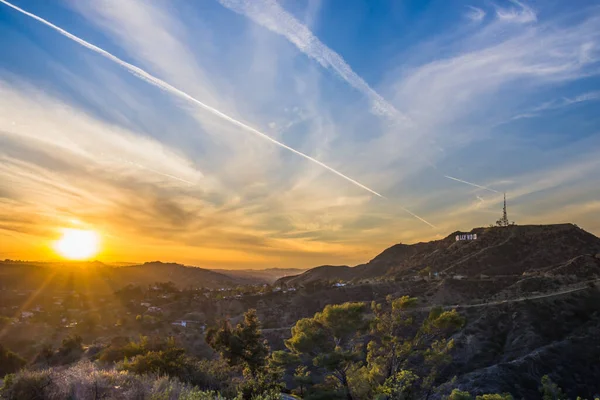 Hollywood Hills Sunset Los Angeles — Stock Photo, Image