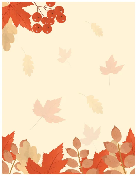 Autumn Background Watercolor Brushes — Stock Vector