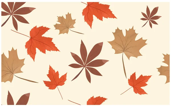 Autumn Paternal Watercolor Brushes — Stockvector