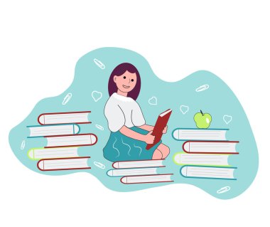 the girl loves to read