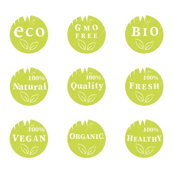 Organic Natural Products Sticker — Stock Vector