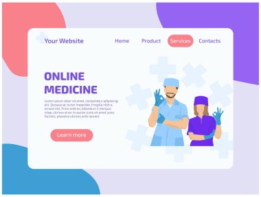 landing page for medicine website