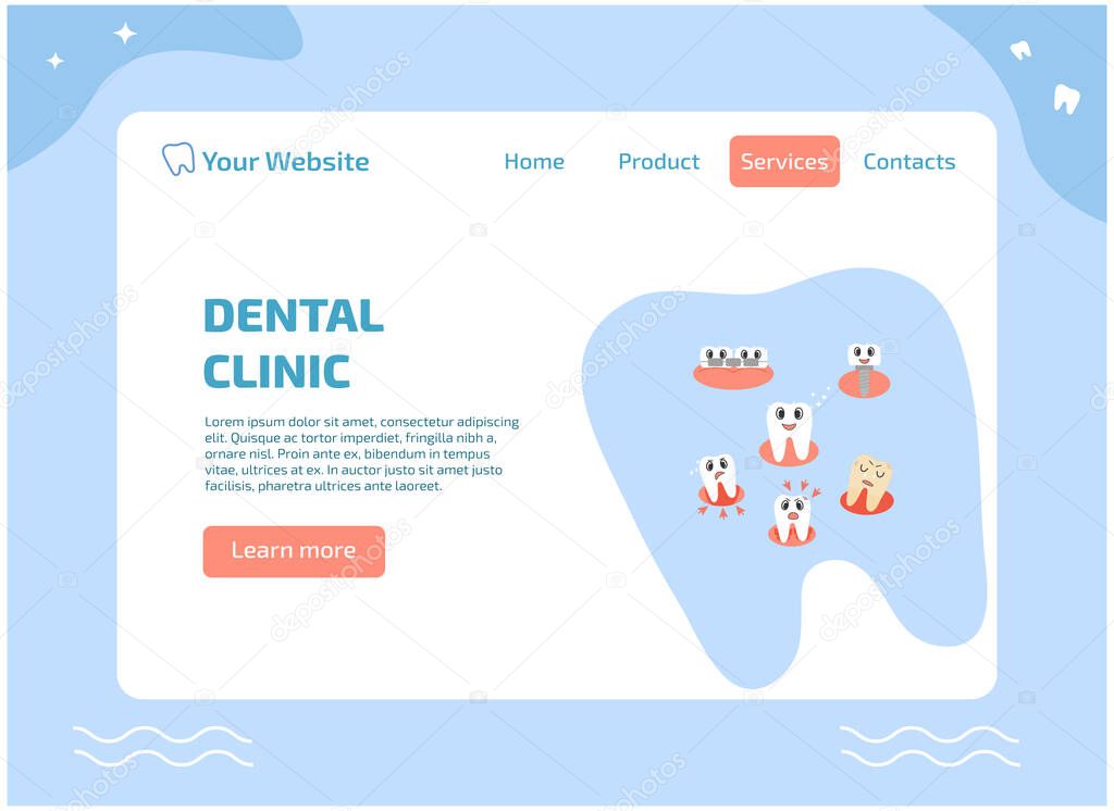 landing page dental clinic and services