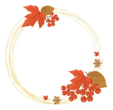 sonbahar yaprakları ve rowan arka plan