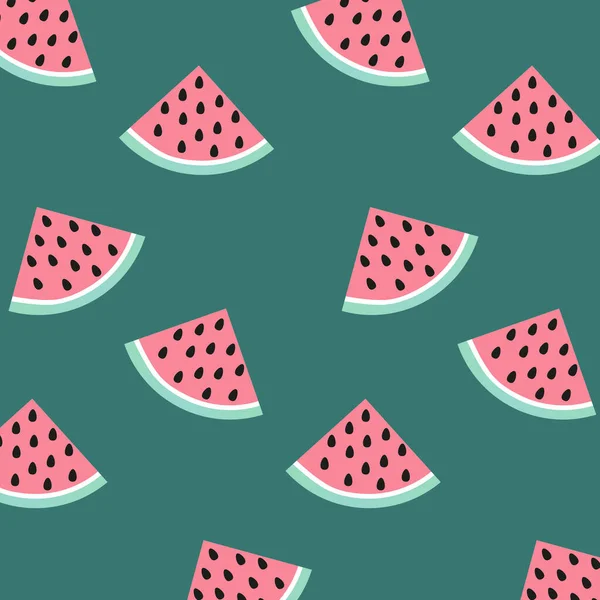 Juicy cartoon watermelon seamless pattern, texture, background, wallpapers, endless ornament, repeating print vector illustration for  textiles,  wrapping paper, fabric, packaging design, cover design