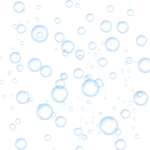Absztrakt Vízbuborék Illusztráció Víz Vagy Szappanbuborékok Fehér Alapon — Stock Fotó
